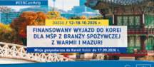 W pełni finansowany wyjazd do Korei dla MŚP z branży spożywczej Warmii i Mazur – nabór do 17 września 2026 r.